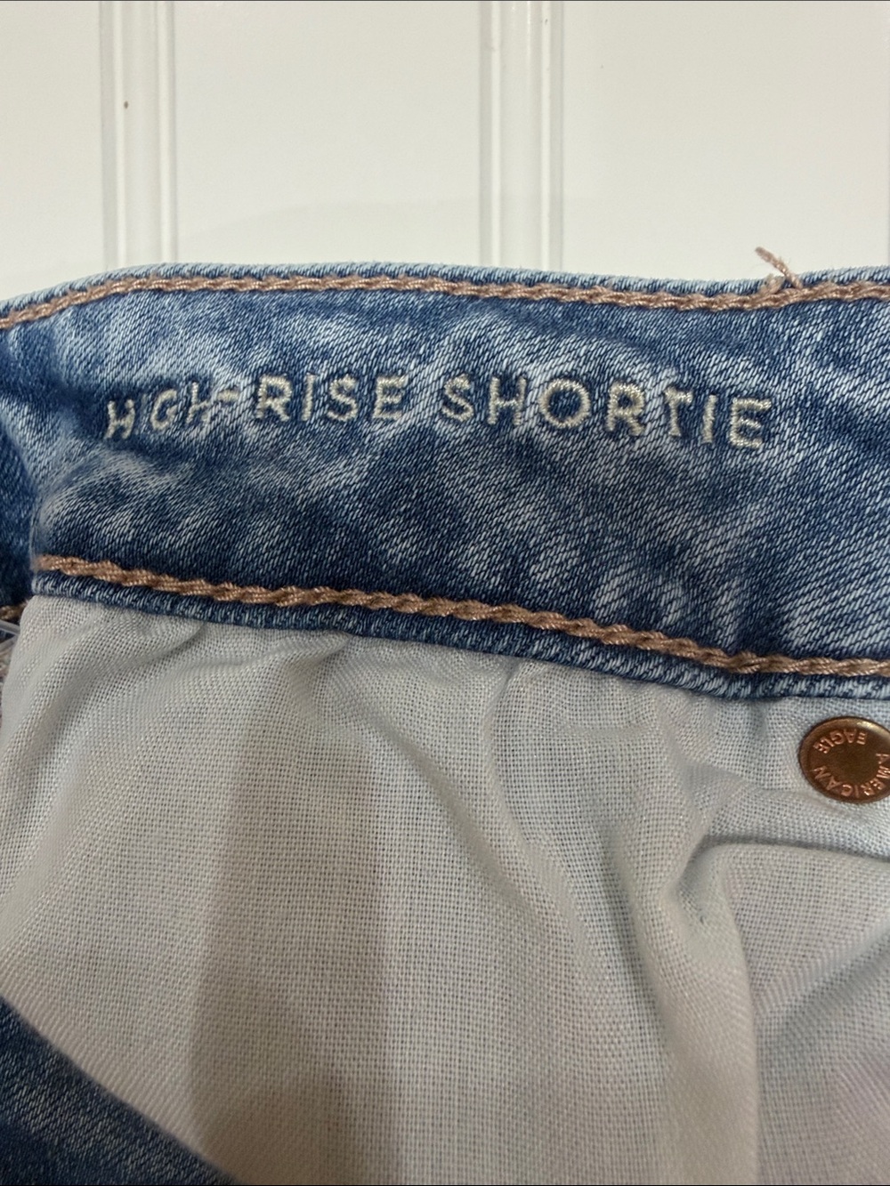 American Eagle Women’s Blue Next Level High-Rise Shorty Shorts Size 2 - Picture 7 of 10